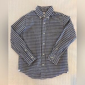 Crewcuts Navy and White Check Gingham Dress Shirt
